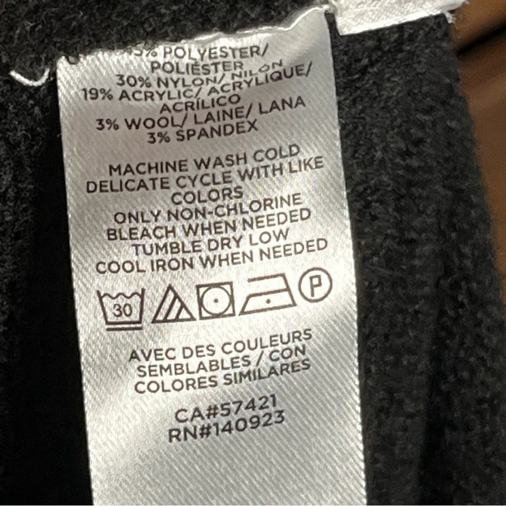 Lou & Grey Black Hoodie Sweater with Cream "COFFEE" Script - Picture 7 of 7